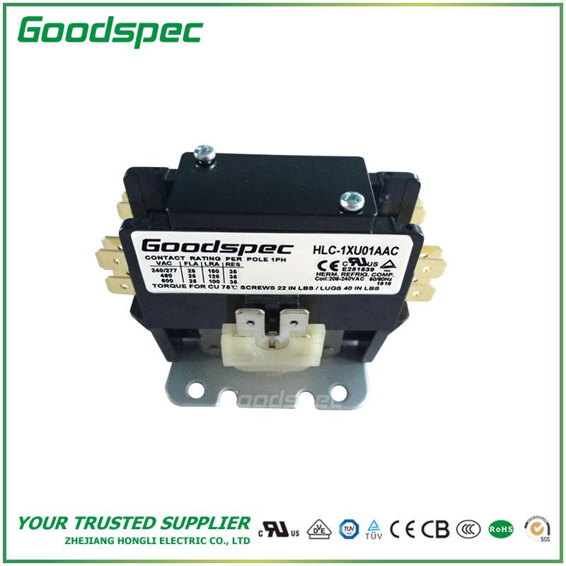 HLC-1XU01AAC(1P/25A/208-240VAC) Definite Purpose Contactor
